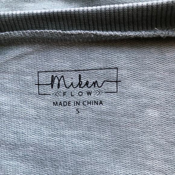 Miken Flow La Luna Sunflower Sweatshirt Gray Pullover Long Sleeve Women's Small - Picture 8 of 10